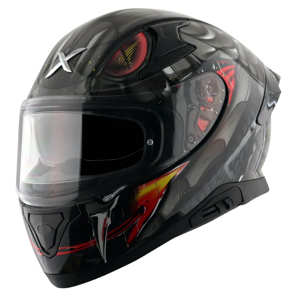 AXOR APEX დახურული ჩაფხუტი VENOMOUS GLOSS BLACK GREY, ფოტო 1