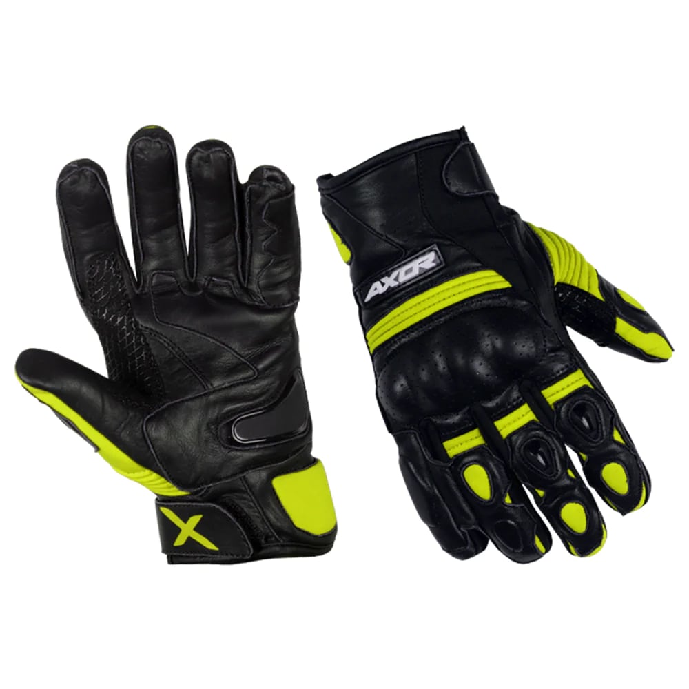 ტყავის ხელთათმანები AXOR SPYDER NEON YELLOW, ფოტო 1