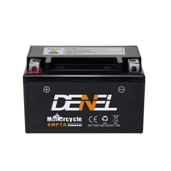 DENEL მოპედის აკუმულატორი GEL 7AH-12VOLT, ფოტო 1