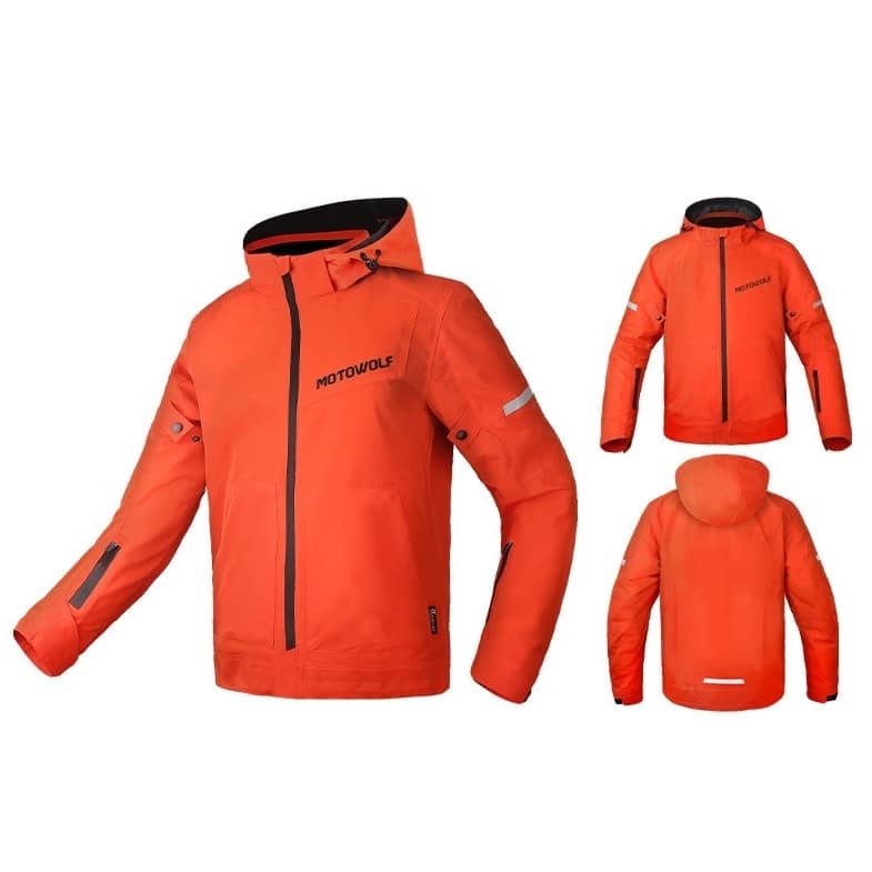 MOTOWOLF ქარგაუმტარი, წყალგაუმტარი ქურთუკი MDL0520 ORANGE, ფოტო 1