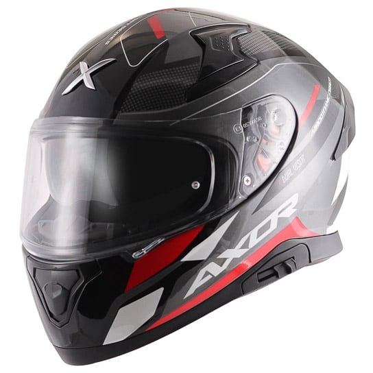 AXOR APEX დახურული ჩაფხუტი TURBINE BLACK RED, ფოტო 1