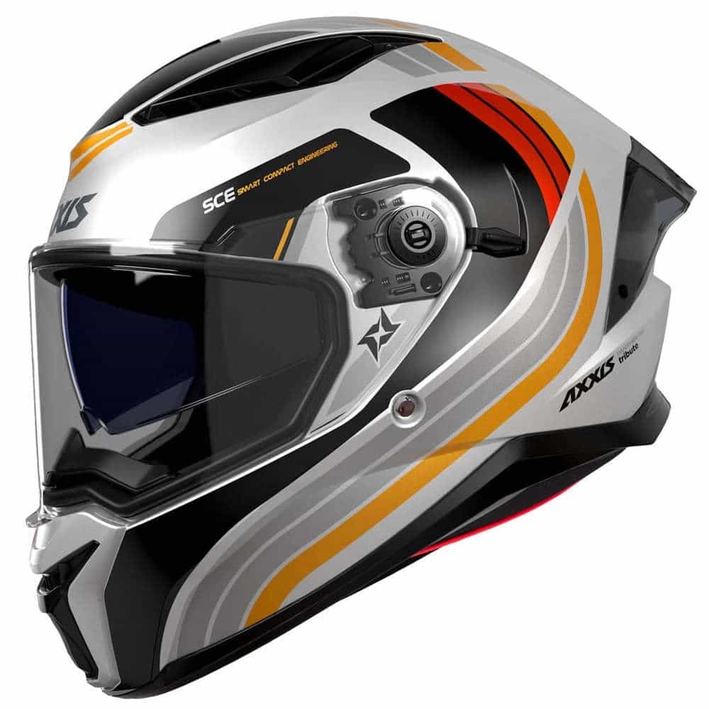 AXXIS დახურული ჩაფხუტი PANTHER SV TRIBUTE GREY ORANGE MATE, ფოტო 1