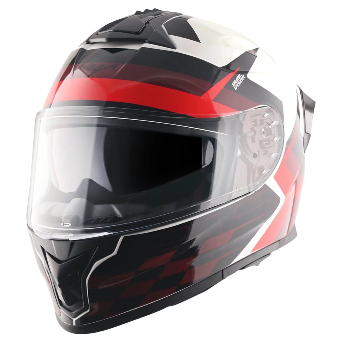 VEGA დახურული ჩაფხუტი ZAP DV ALLIANCE GLOSS WHITE RED, ფოტო 1