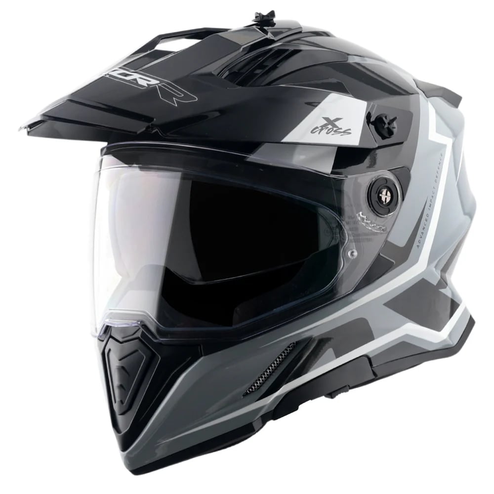 AXOR X-CROSS დახურული ჩაფხუტი FLAGSTAFF DUAL VISOR NARDO GREY BLACK, ფოტო 1