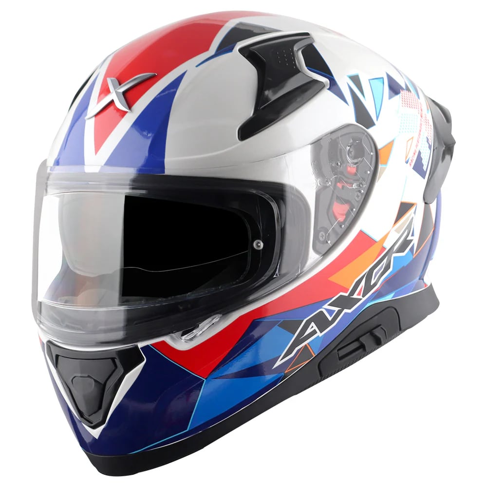 AXOR APEX დახურული ჩაფხუტი PRISM WHITE BLUE GLOSS, ფოტო 1