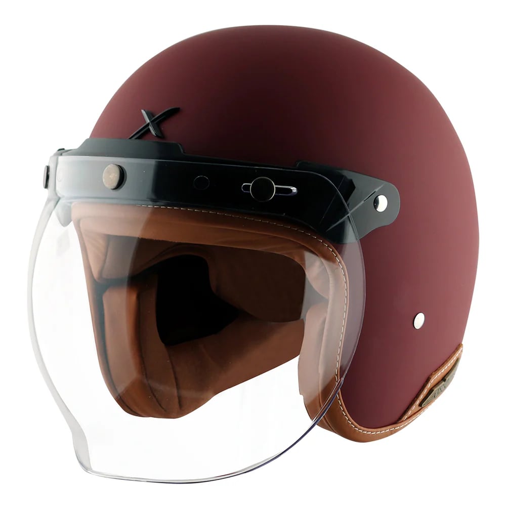 AXOR RETRO JET ღია ჩაფხუტი DULL CHESTNUD RED, ფოტო 1