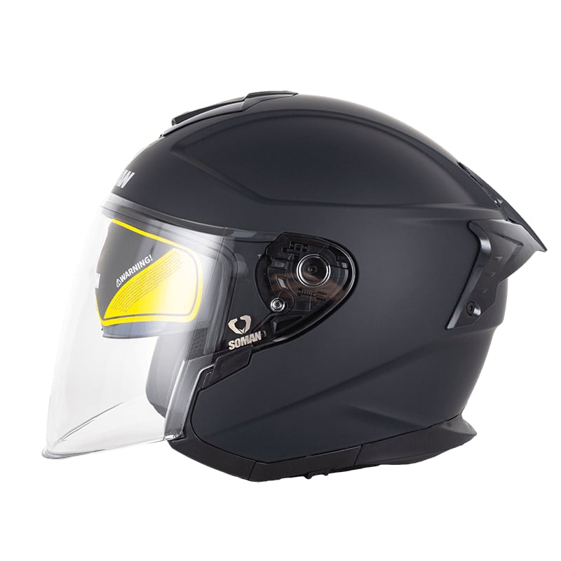 SOMAN ღია ჩაფხუტი SM523 MATT BLACK, ფოტო 1