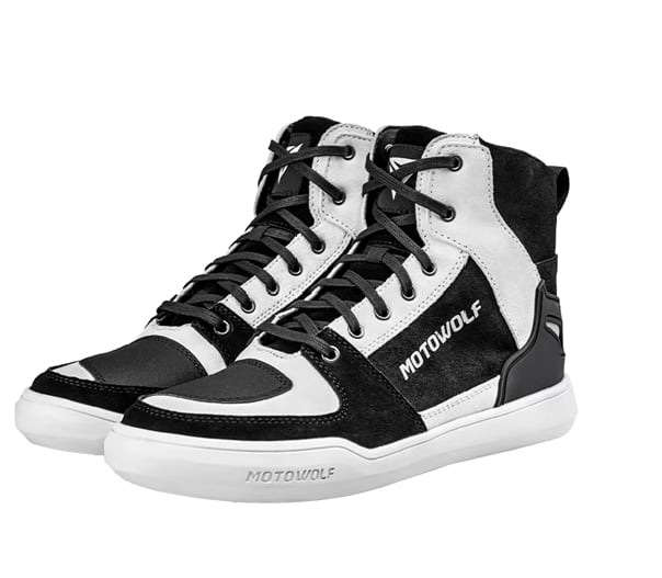 MOTOWOLF მოტო ფეხსაცმელი SH2 BLACK WHITE, ფოტო 1