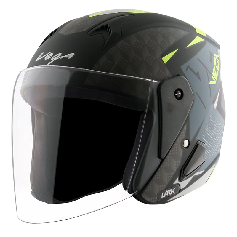 Vega ღია ჩაფხუტი Lark Twist Dull Black Neon Yellow, ფოტო 1