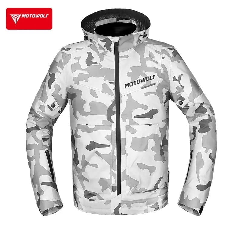 MOTOWOLF ქარგაუმტარი ქურთუკი დამცავებით CAMOUFLAGE, ფოტო 1
