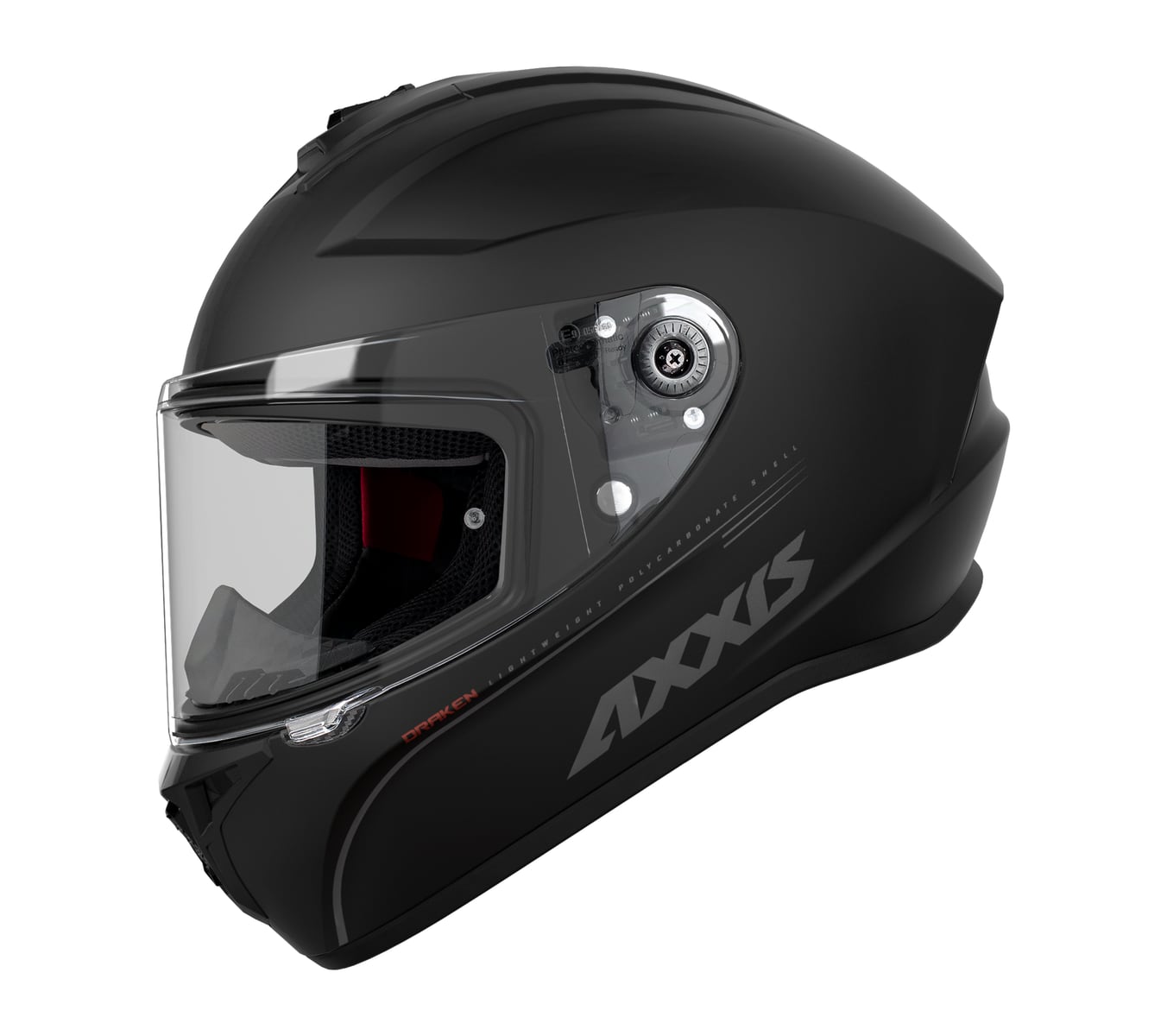 ჩაფხუტი AXXIS DRAKEN S SOLID A1 MATT BLACK, ფოტო 1
