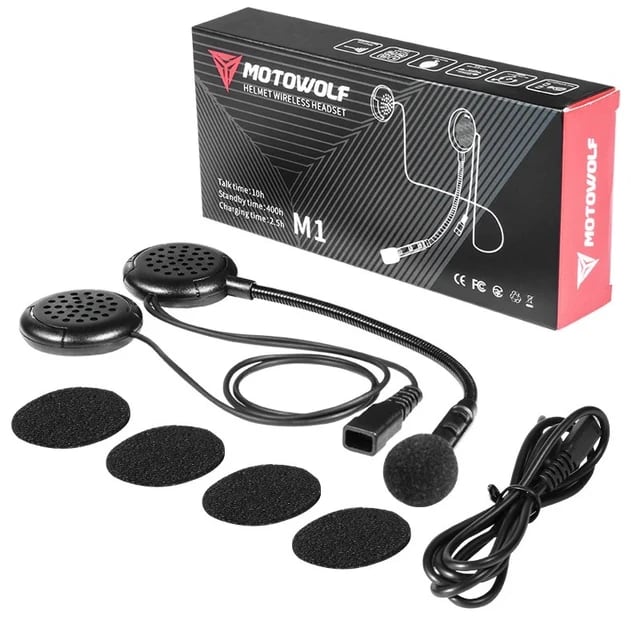 MOTOWOLF ჩაფხუტის ბლუთუზ ყურსასმენი, ფოტო 1